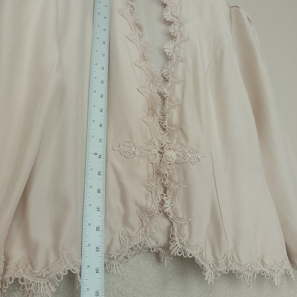 vintage Cachet by Bari Protas women's jacket with lace at the edge size 11/12 - Picture 5 of 14